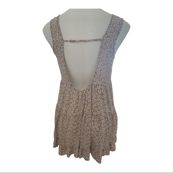 Tan Floral Pool Coverup - Picture 2 of 4